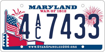 MD license plate 4AC7433