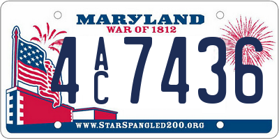 MD license plate 4AC7436
