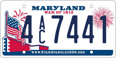 MD license plate 4AC7441