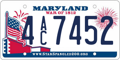 MD license plate 4AC7452