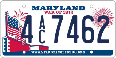 MD license plate 4AC7462