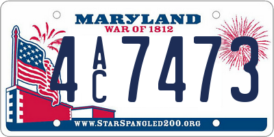 MD license plate 4AC7473