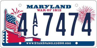 MD license plate 4AC7474