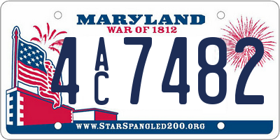 MD license plate 4AC7482
