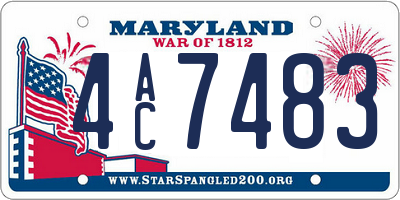 MD license plate 4AC7483