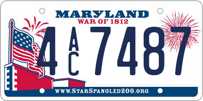MD license plate 4AC7487