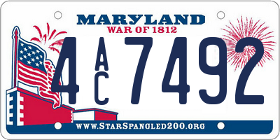 MD license plate 4AC7492