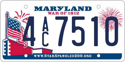 MD license plate 4AC7510