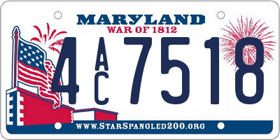 MD license plate 4AC7518