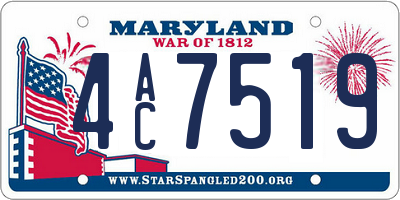 MD license plate 4AC7519