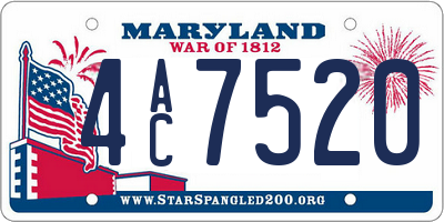 MD license plate 4AC7520
