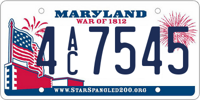 MD license plate 4AC7545