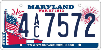 MD license plate 4AC7572