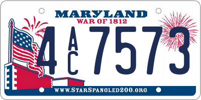 MD license plate 4AC7573