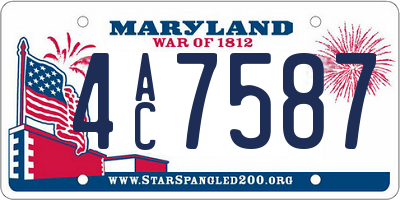 MD license plate 4AC7587