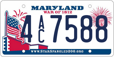MD license plate 4AC7588