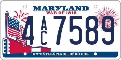MD license plate 4AC7589