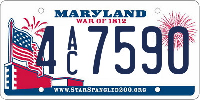 MD license plate 4AC7590