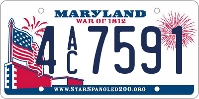 MD license plate 4AC7591