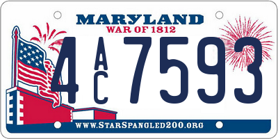 MD license plate 4AC7593