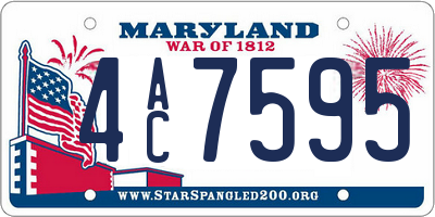 MD license plate 4AC7595