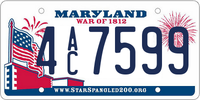 MD license plate 4AC7599