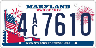 MD license plate 4AC7610