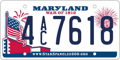 MD license plate 4AC7618