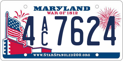 MD license plate 4AC7624