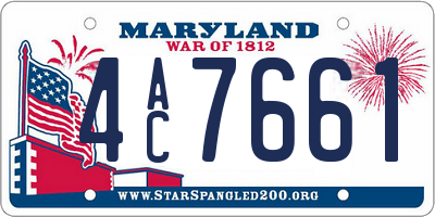 MD license plate 4AC7661