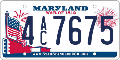 MD license plate 4AC7675