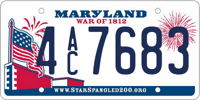 MD license plate 4AC7683