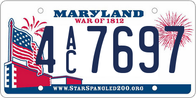 MD license plate 4AC7697