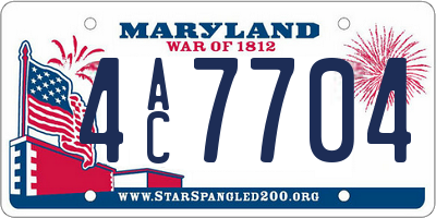 MD license plate 4AC7704