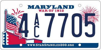 MD license plate 4AC7705