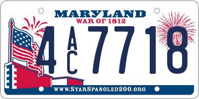 MD license plate 4AC7718
