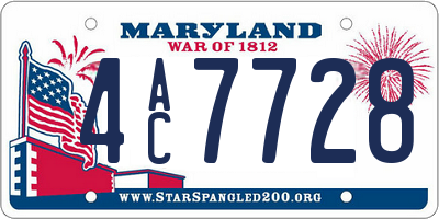 MD license plate 4AC7728