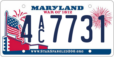 MD license plate 4AC7731