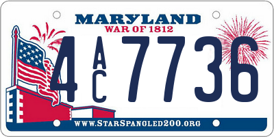 MD license plate 4AC7736