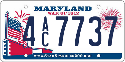 MD license plate 4AC7737