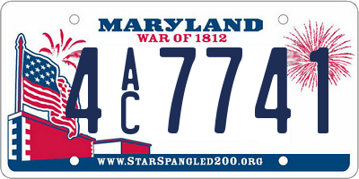 MD license plate 4AC7741