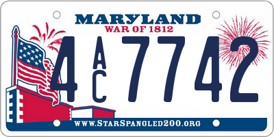 MD license plate 4AC7742