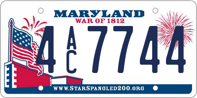 MD license plate 4AC7744