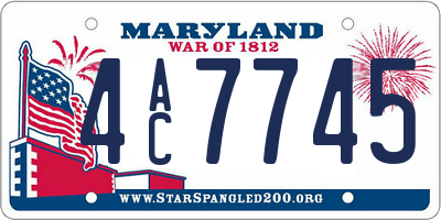 MD license plate 4AC7745