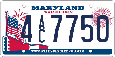 MD license plate 4AC7750