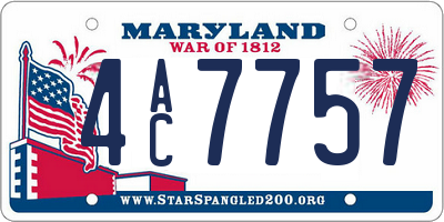 MD license plate 4AC7757