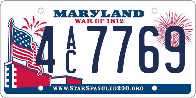 MD license plate 4AC7769