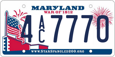MD license plate 4AC7770
