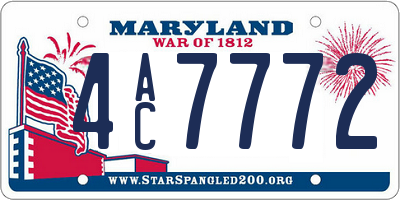 MD license plate 4AC7772