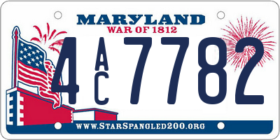 MD license plate 4AC7782